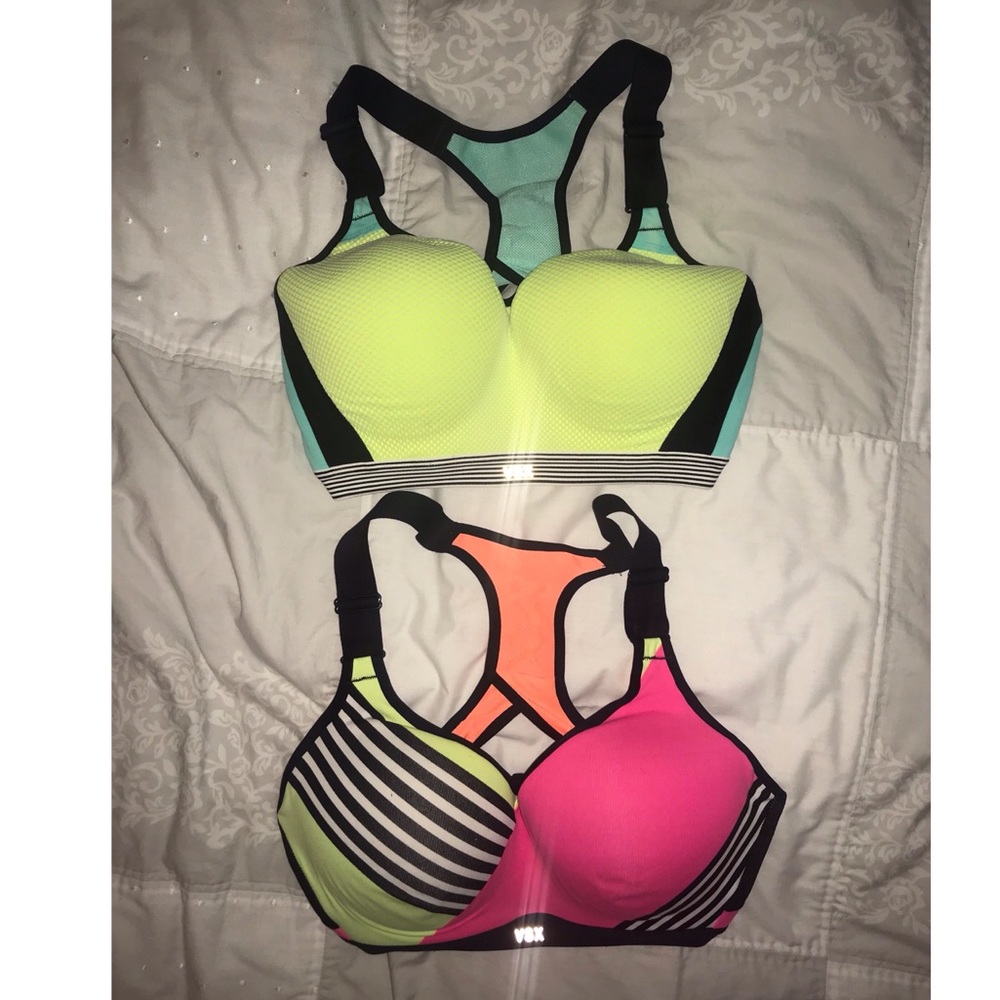 Victoria’s Secret sports bra x2, 34DD